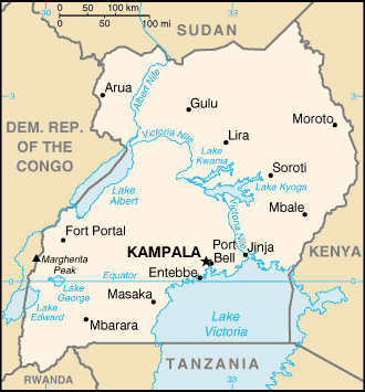 Uganda Map from CIA
