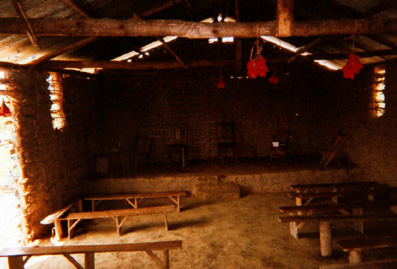 Interior of village church